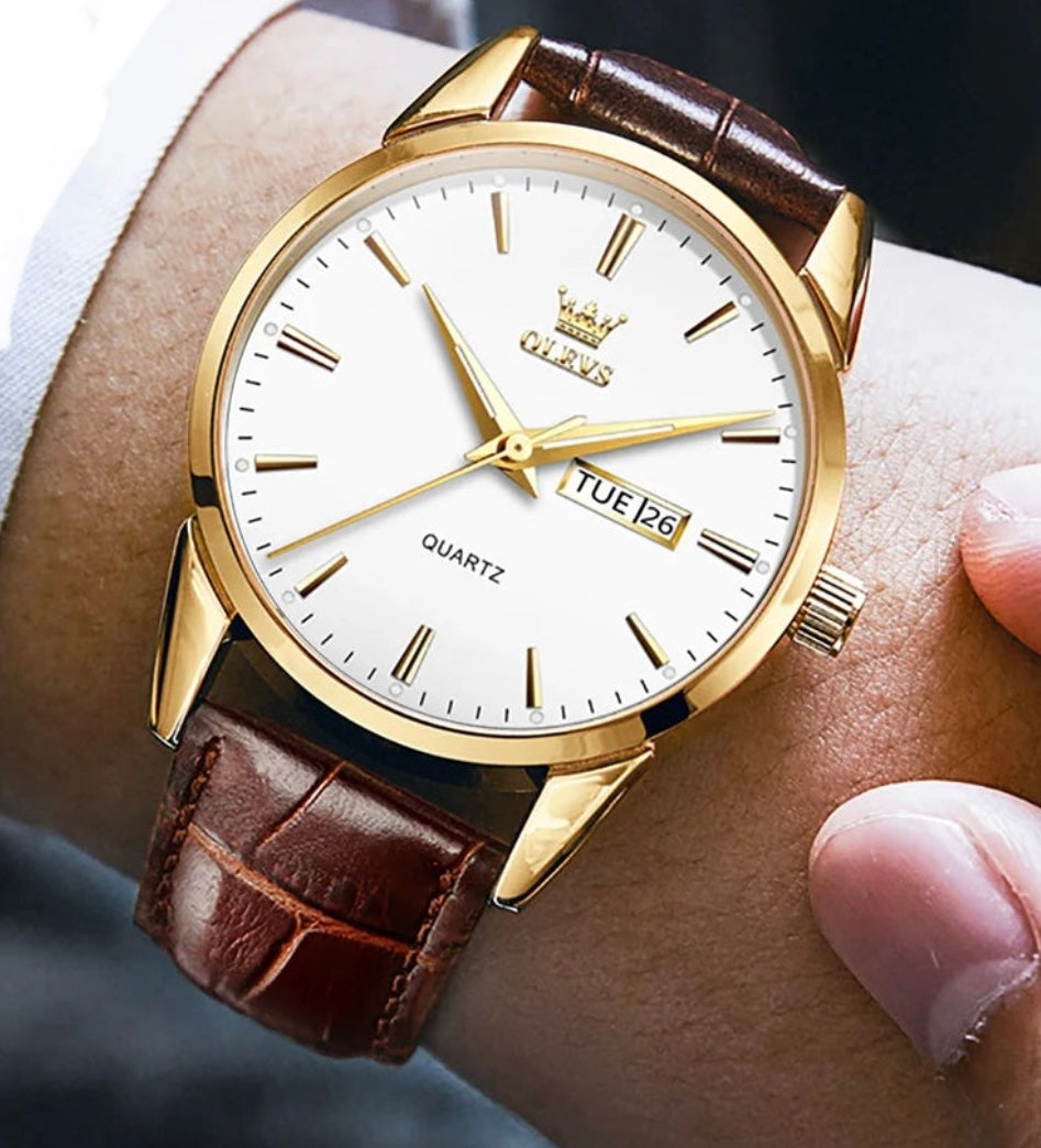 Classic Watch for Men Leather Strap