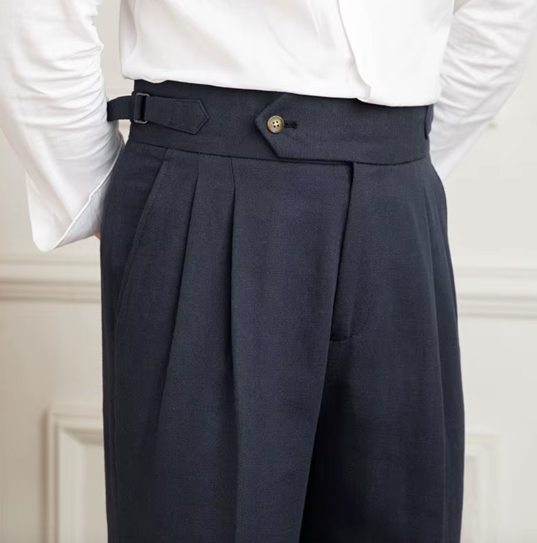 Gentleman Straight Pants in cotton