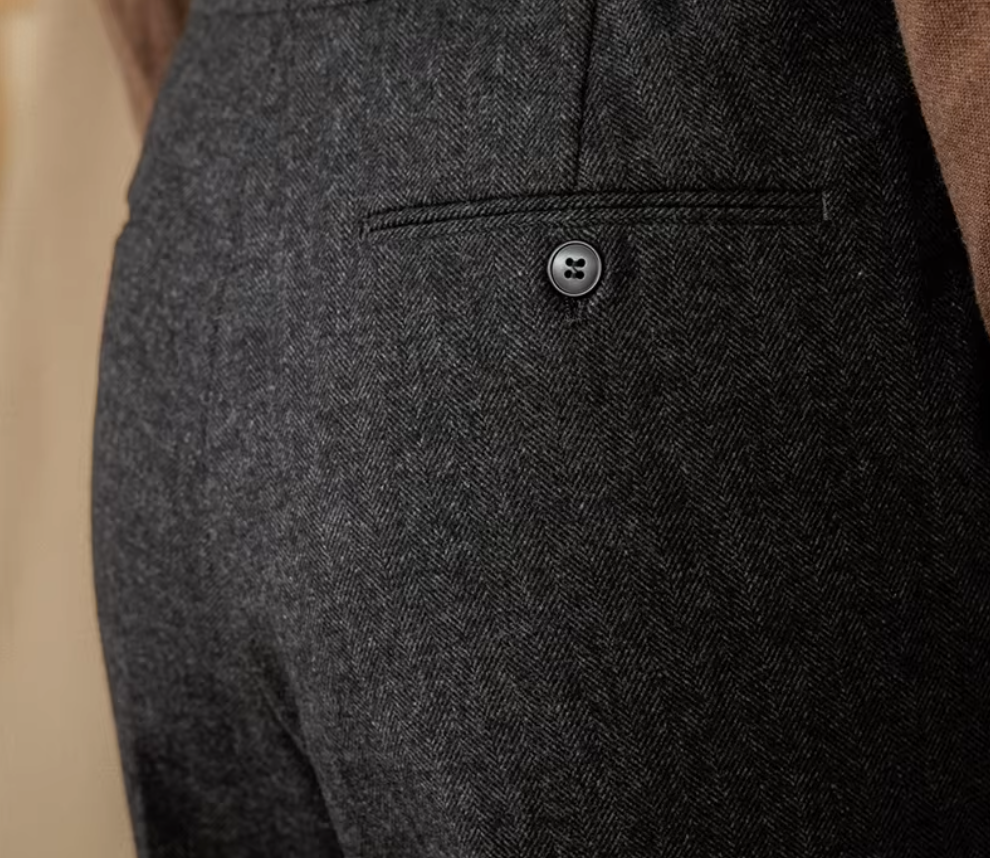 Wool Winter High Waist Straight Pants