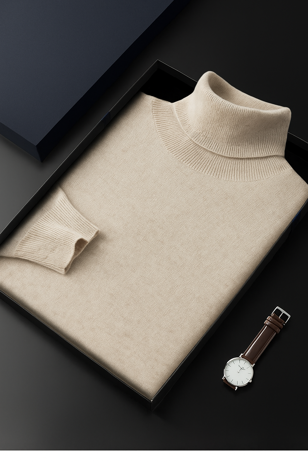 Turtleneck Men 100% Cashmere sweater