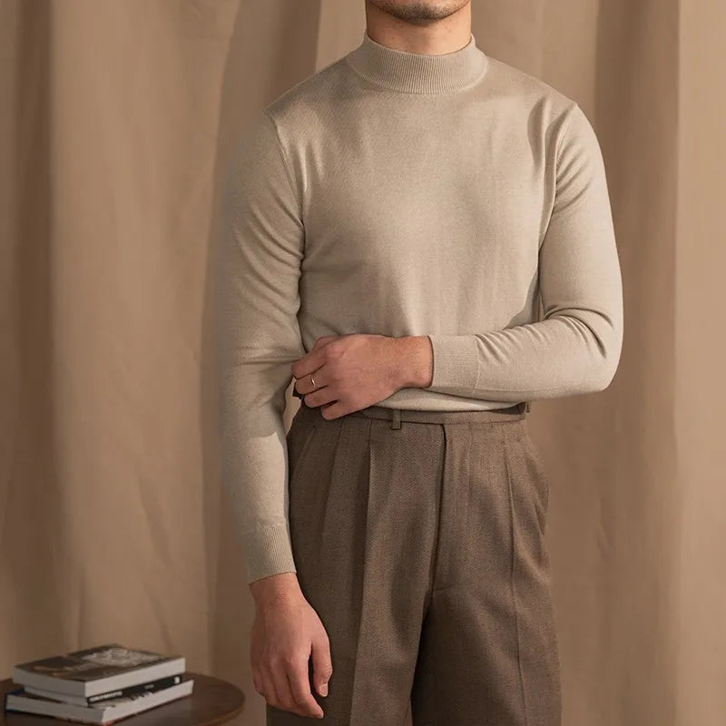 Turtleneck Sweater Knitted Wool 