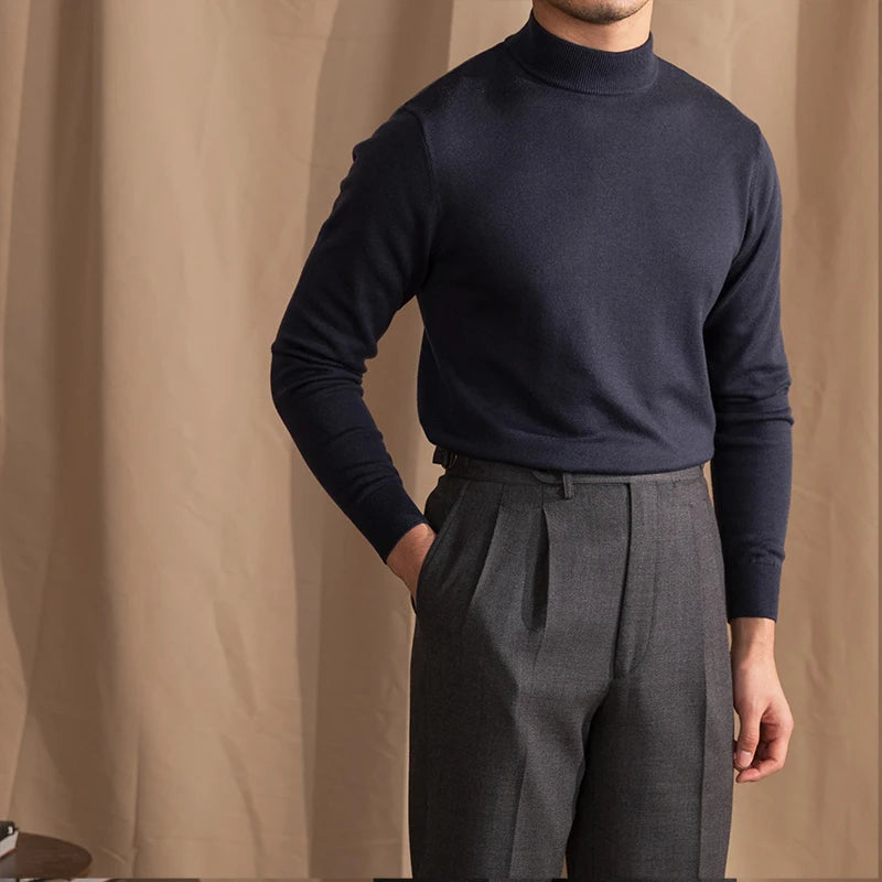 Turtleneck Sweater Knitted Wool 