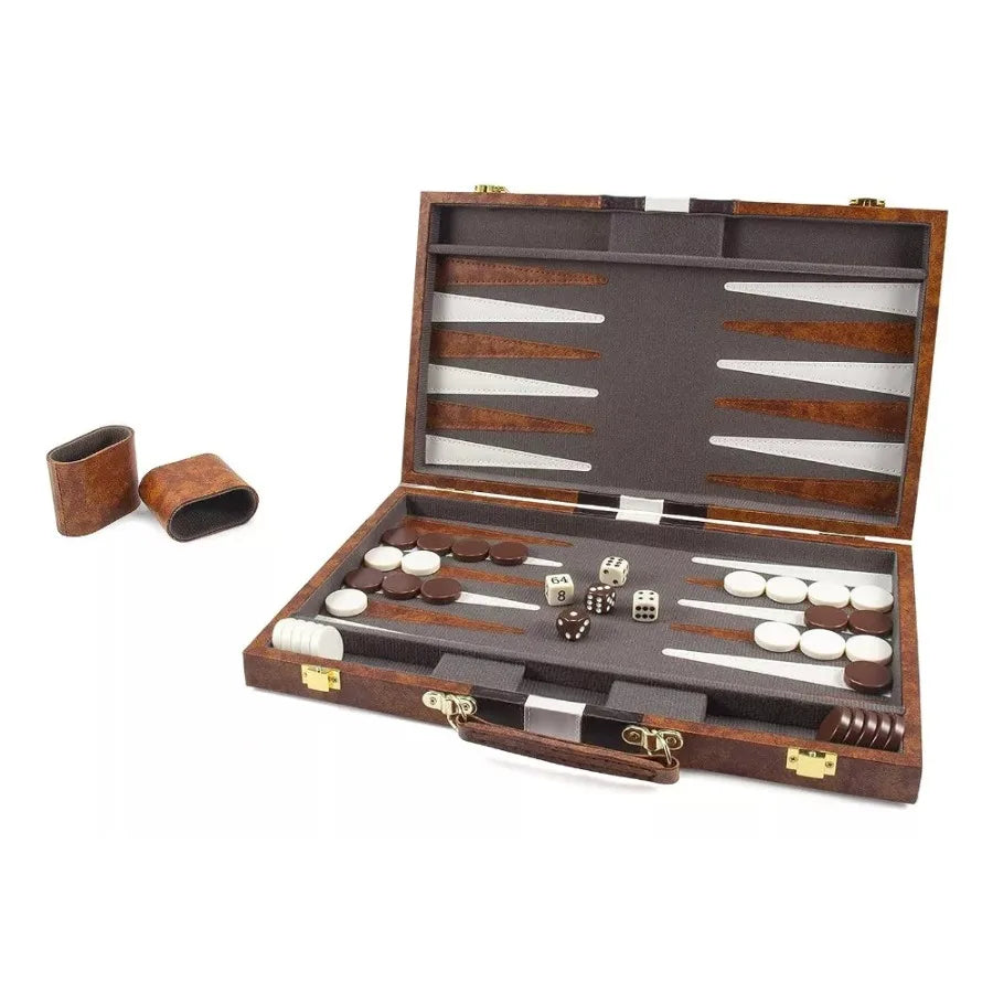 Luxury Backgammon Set leather case