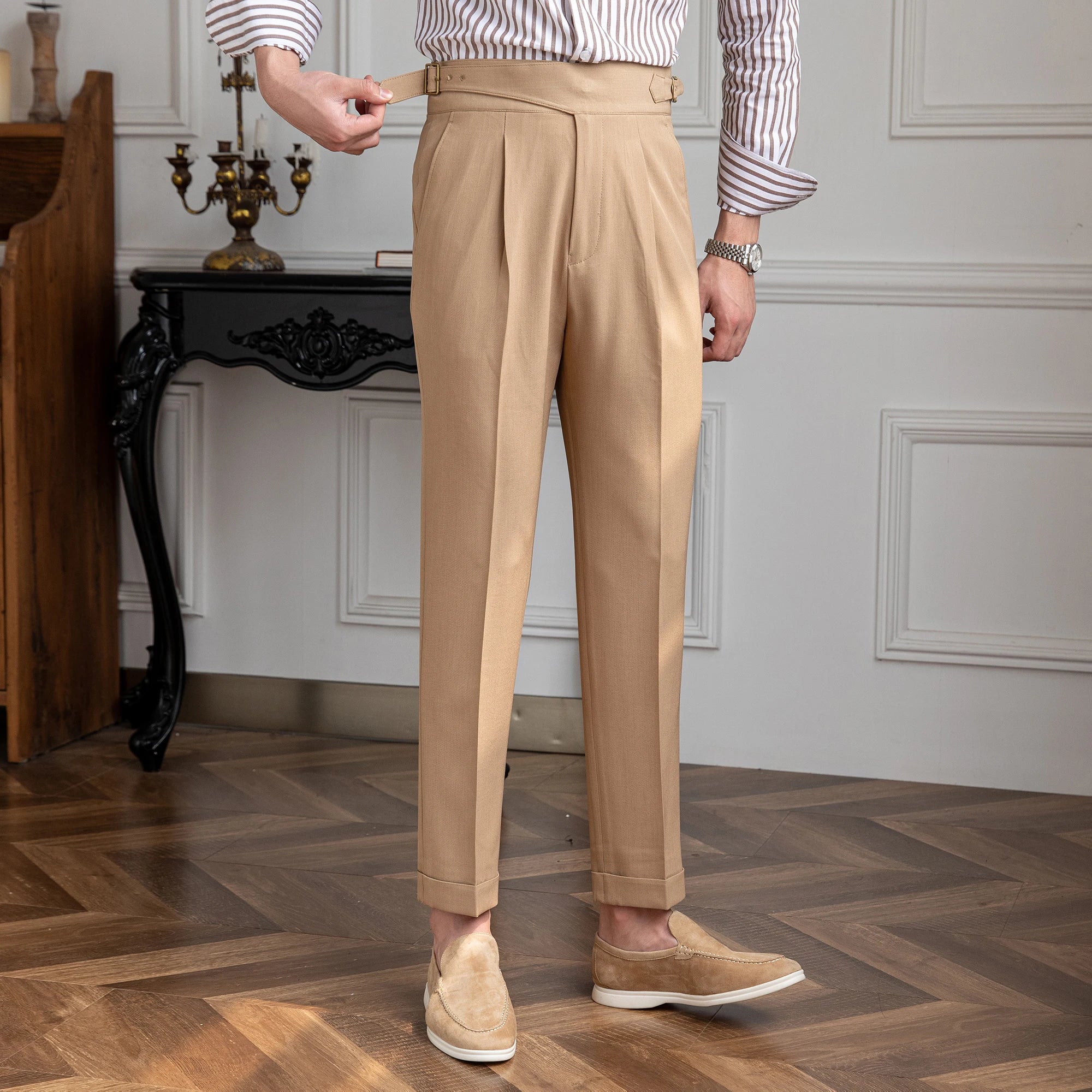 High Waist Straight Pants