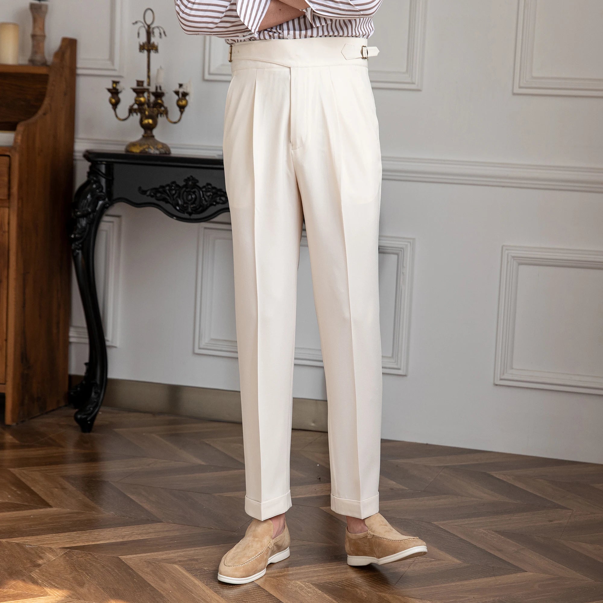 High Waist Straight Pants