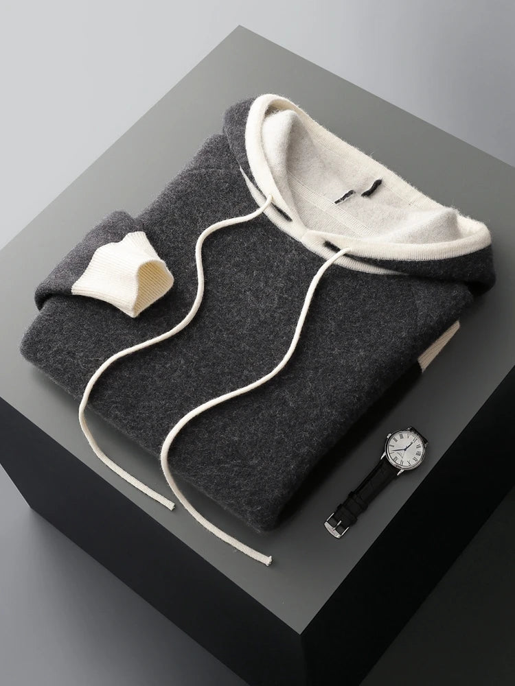 Sweater 100% Cashmere Hooded 