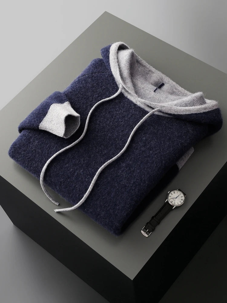 Sweater 100% Cashmere Hooded 
