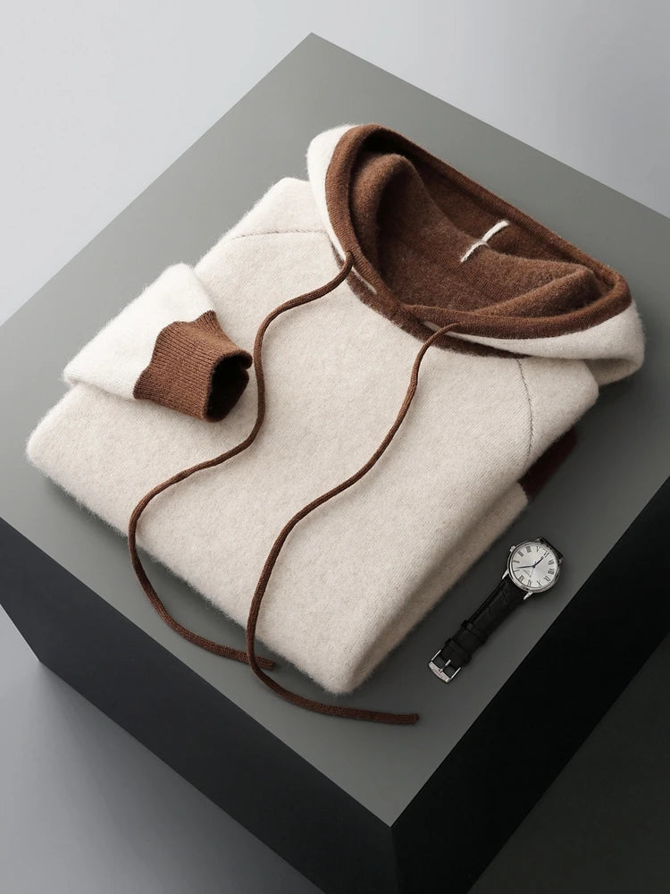 Sweater 100% Cashmere Hooded 