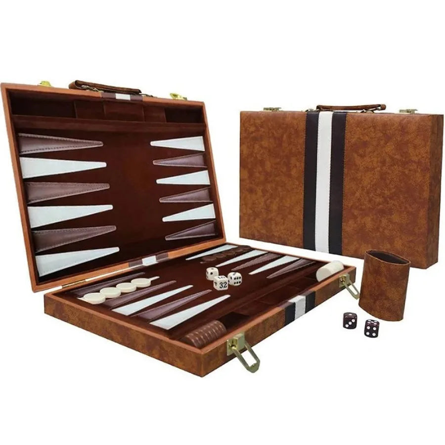 Luxury Backgammon Set leather case