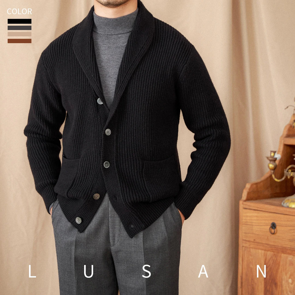 Knitted classic man cardigan 