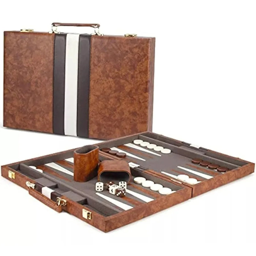 Luxury Backgammon Set leather case