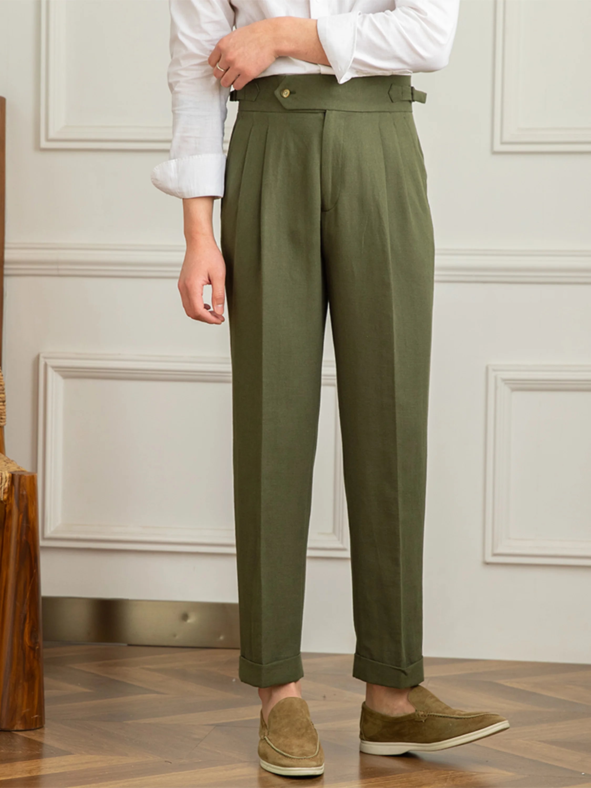 Gentleman Straight Pants in cotton