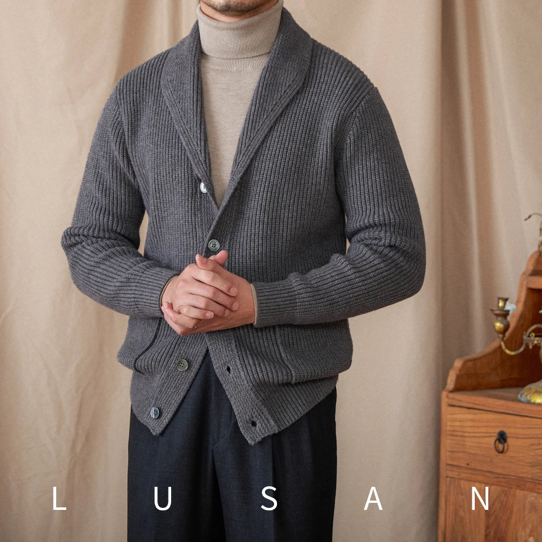 Knitted classic man cardigan 