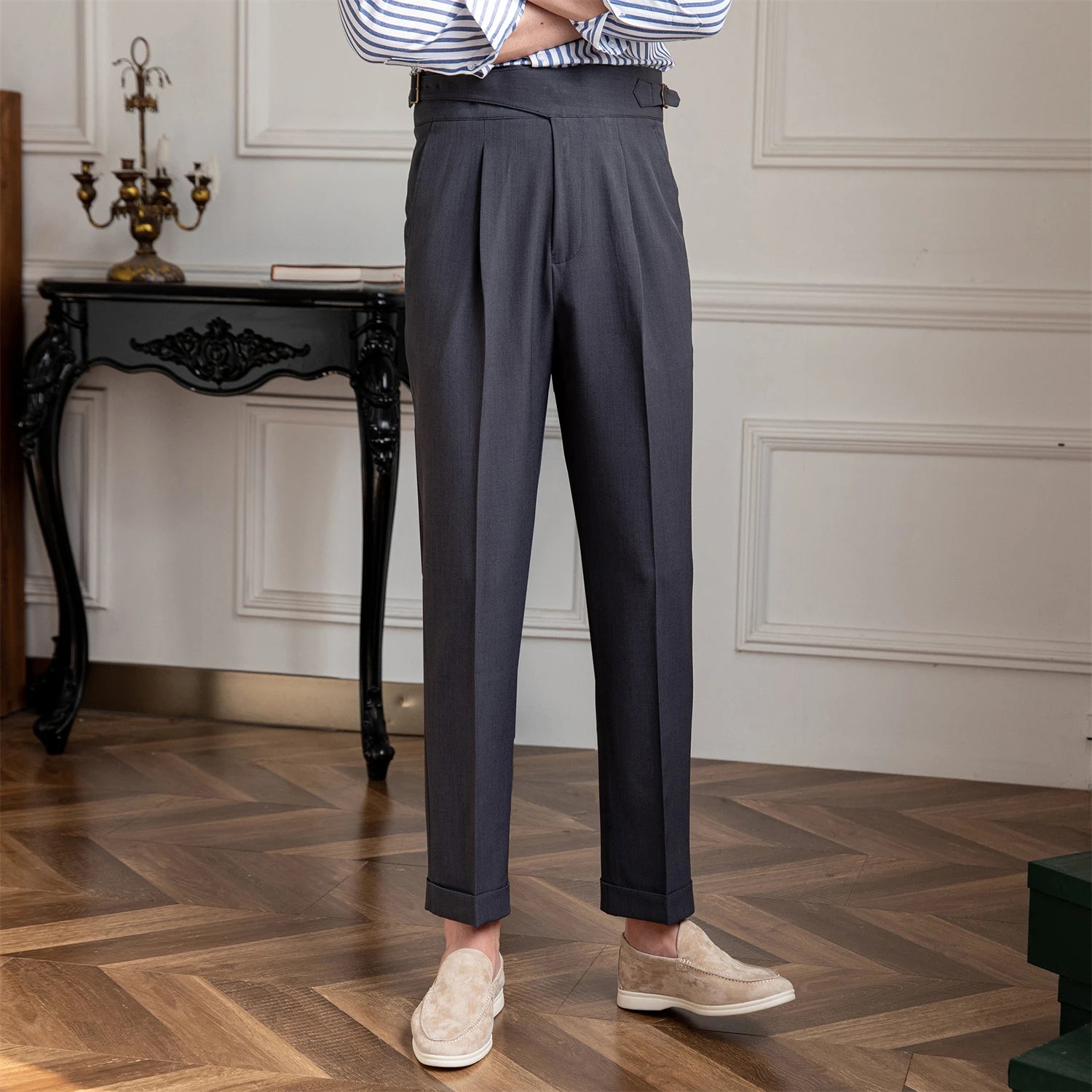High Waist Straight Pants