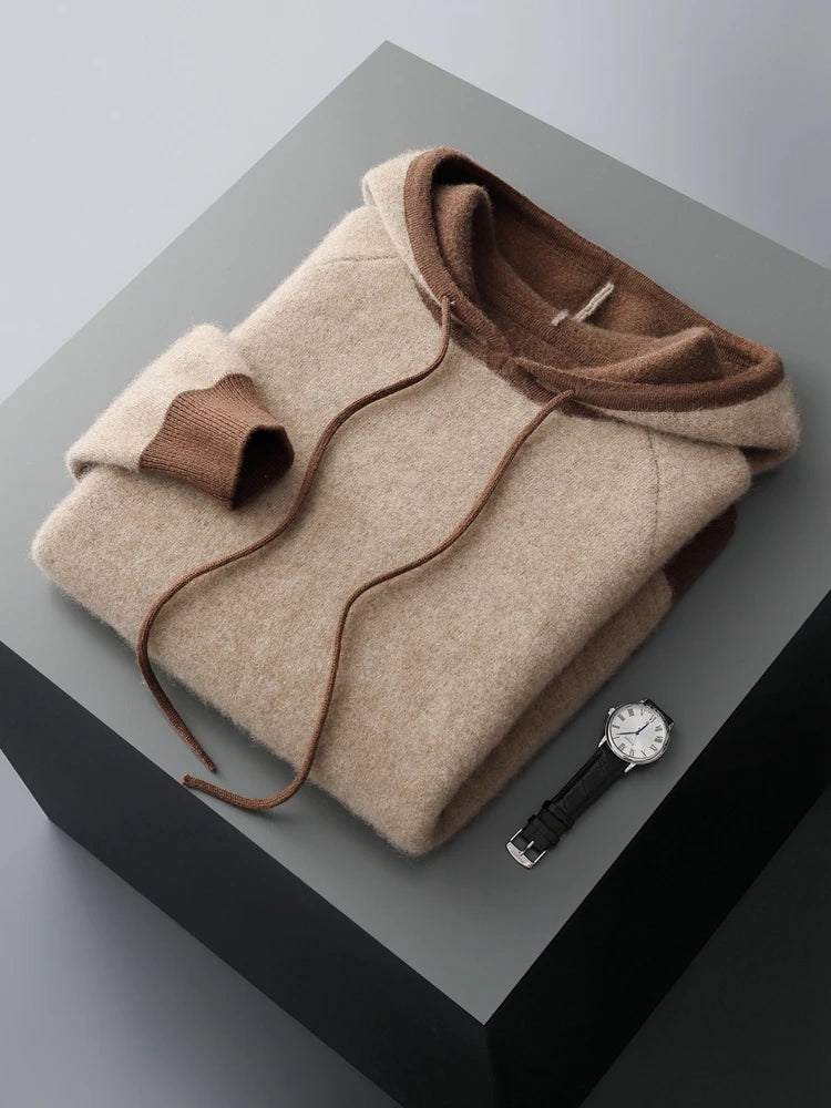 Sweater 100% Cashmere Hooded 
