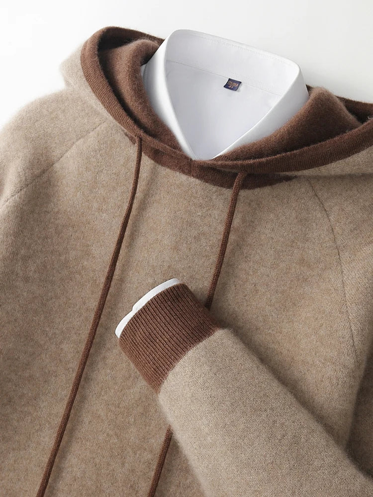 Sweater 100% Cashmere Hooded 