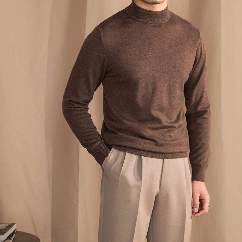 Turtleneck Sweater Knitted Wool 