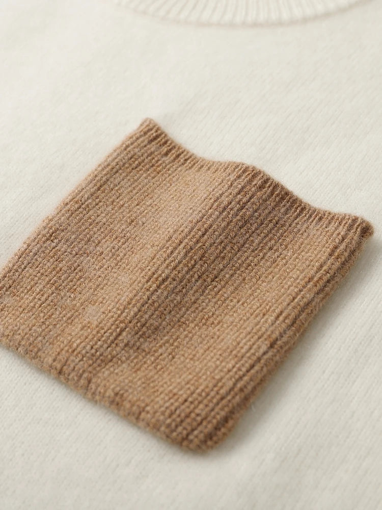  100% Cashmere Sweater Pocket