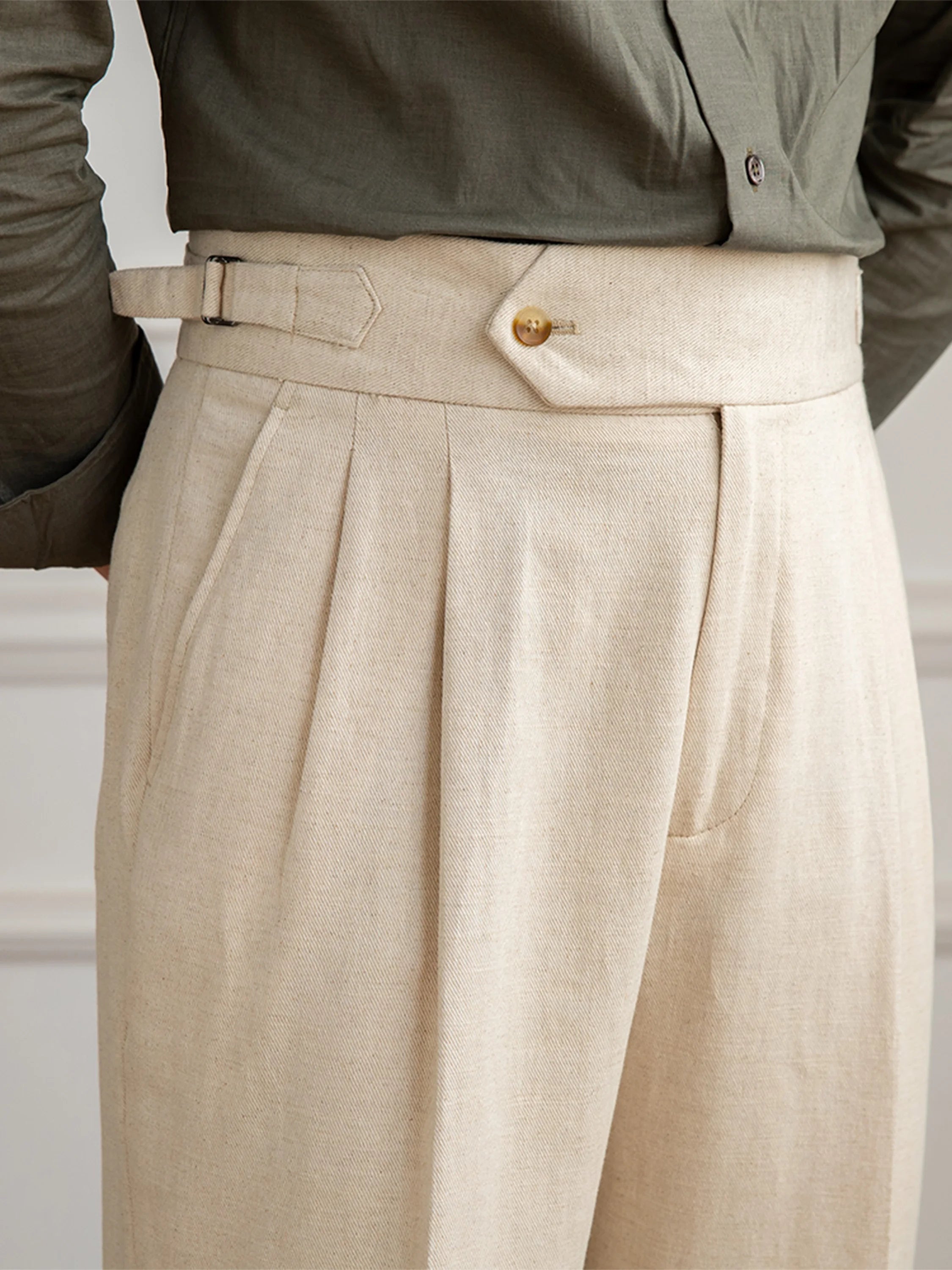 Gentleman Straight Pants in cotton