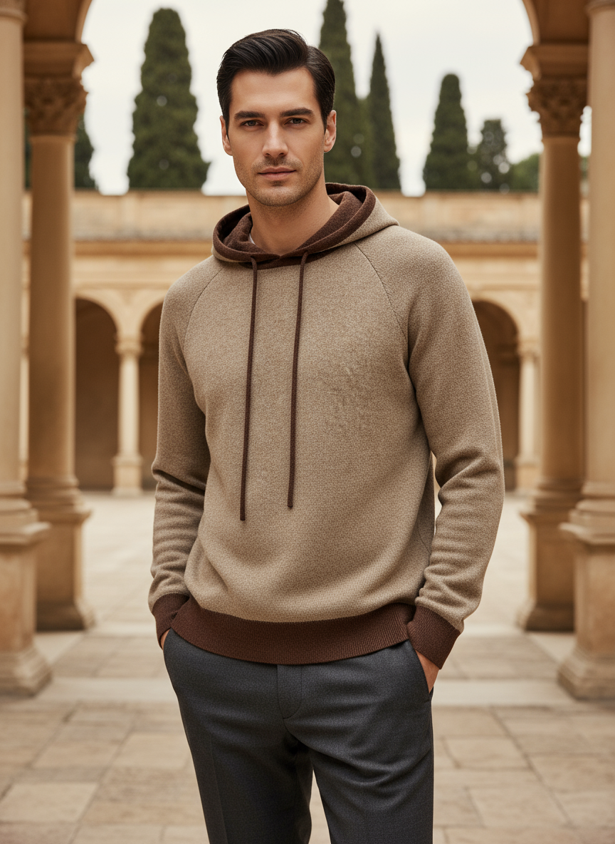 Sweater 100% Cashmere Hooded