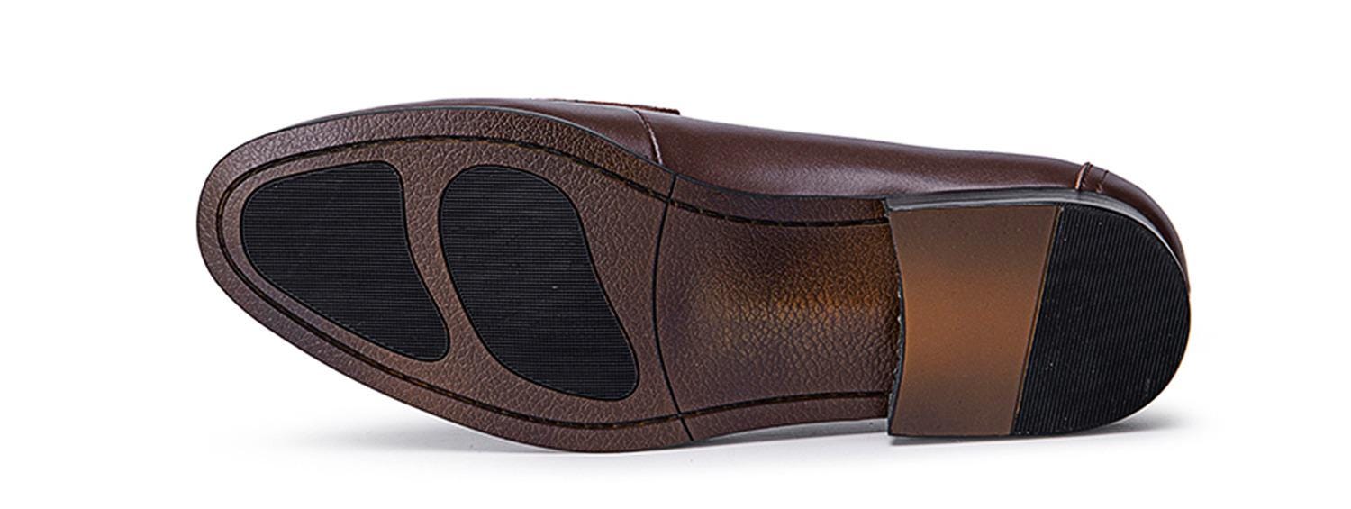Handmade Leather Patchwork Loafers with Stirrup 