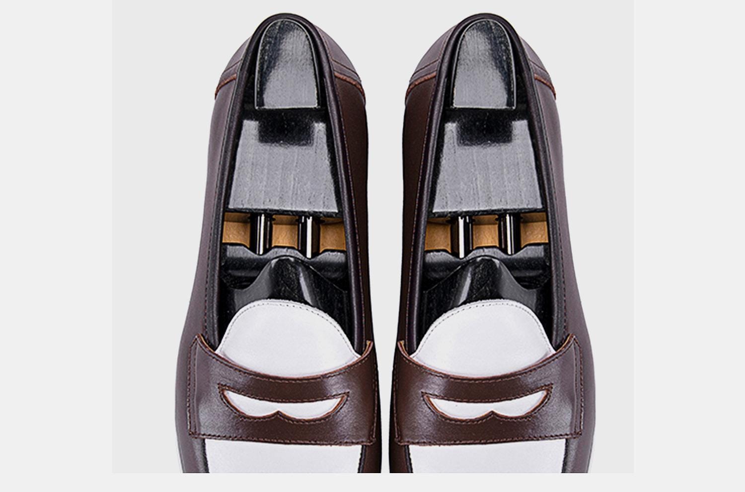 Handmade Leather Patchwork Loafers with Stirrup 